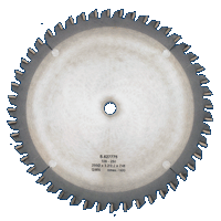 Crosscut sawblade with negative rake