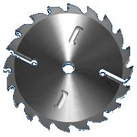 Rip saw blade with wiper slots