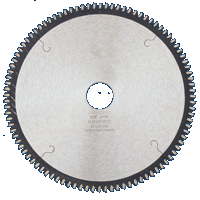 Fine tooth saw blade with negative rake